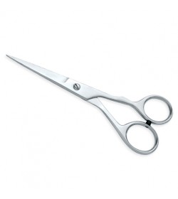 Barber Scissors with finger rest One Blade Micro Serrated