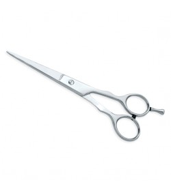 Barber Scissors with finger rest     One Blade Micro Serrated