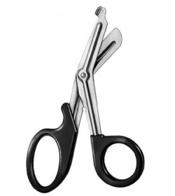 Bandage Scissors black plastic ring with autodavable