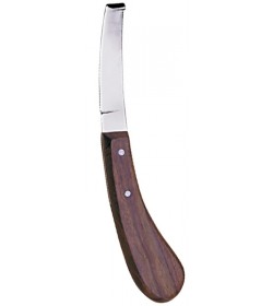 Right-Handed Hoof Knife With Wooden Handle