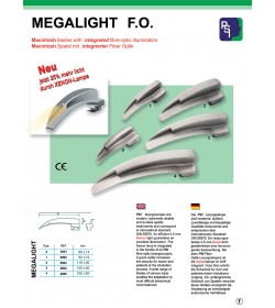 Macintosh blades with integrated fibre-optic illumination