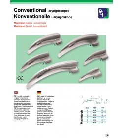 Macintosh blades, conventional laryngoscopes